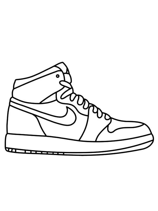 Ausmalbild Nike Schuhe  