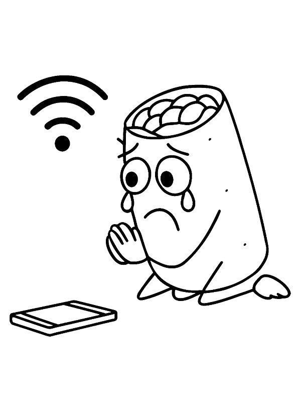 Ausmalbild Nooo My Hotspot  