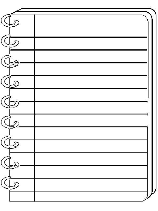 Ausmalbild Notizbuch  