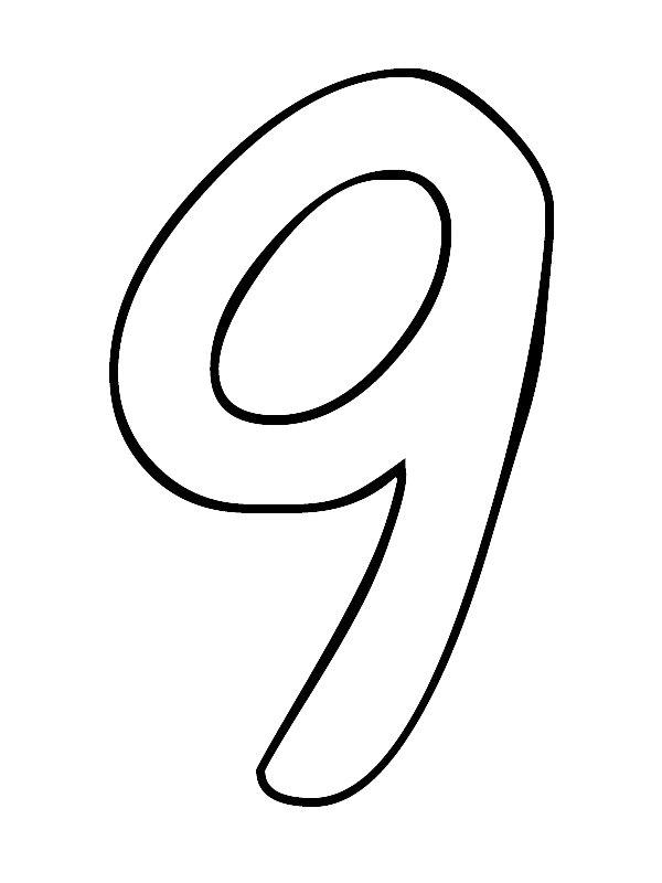 Ausmalbild Nummer 9  