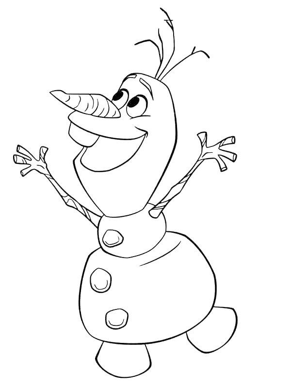 Ausmalbild Olaf aus Frozen  