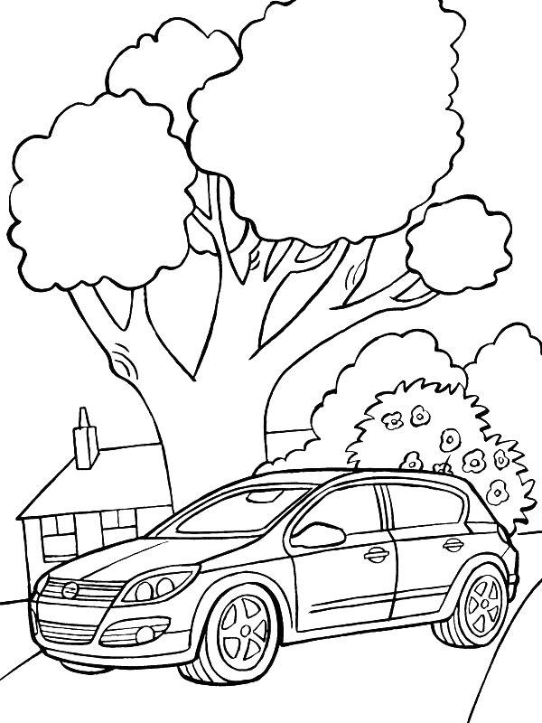 Ausmalbild Opel Astra  