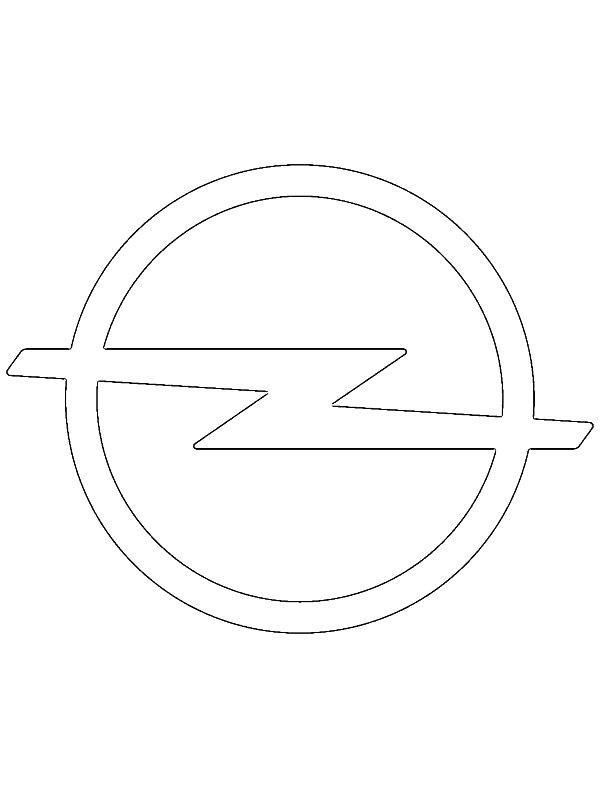 Ausmalbild Opel logo  
