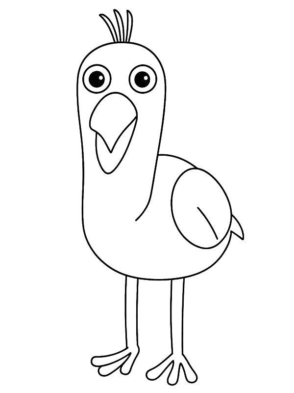 Ausmalbild Opila Bird  