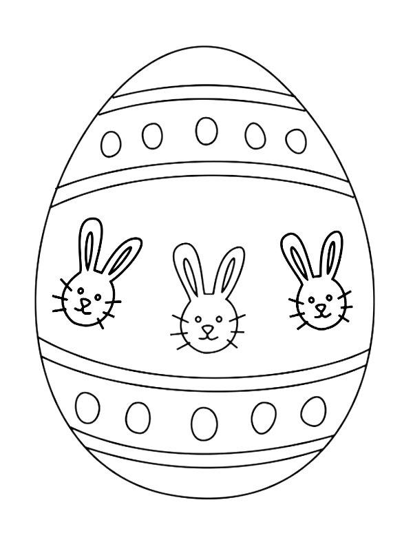Ausmalbild Osterhase Osterei  