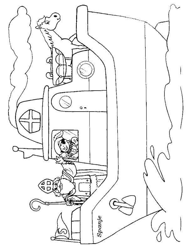 Ausmalbild Paketboot  