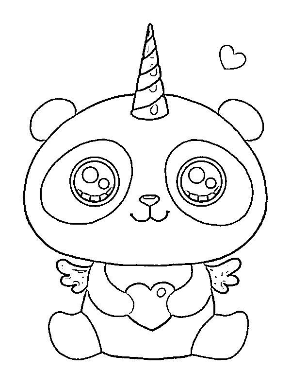 Ausmalbild Pandacorn  