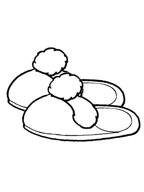 Ausmalbild Pantoffeln  