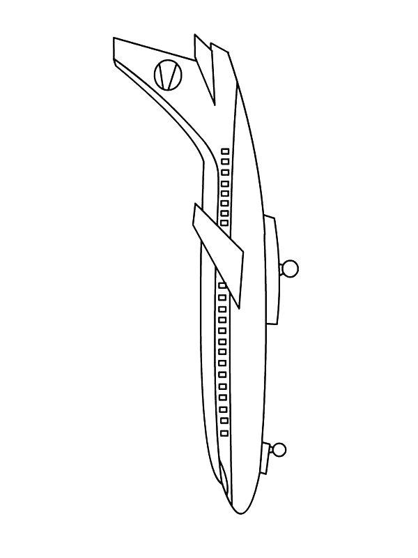 Ausmalbild Passagierflugzeug  