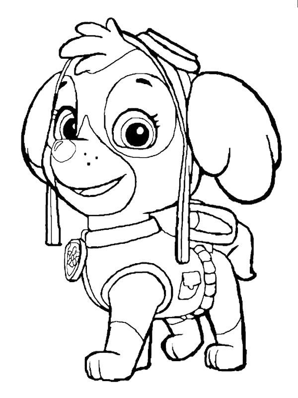 Ausmalbild Paw patrol Skye  