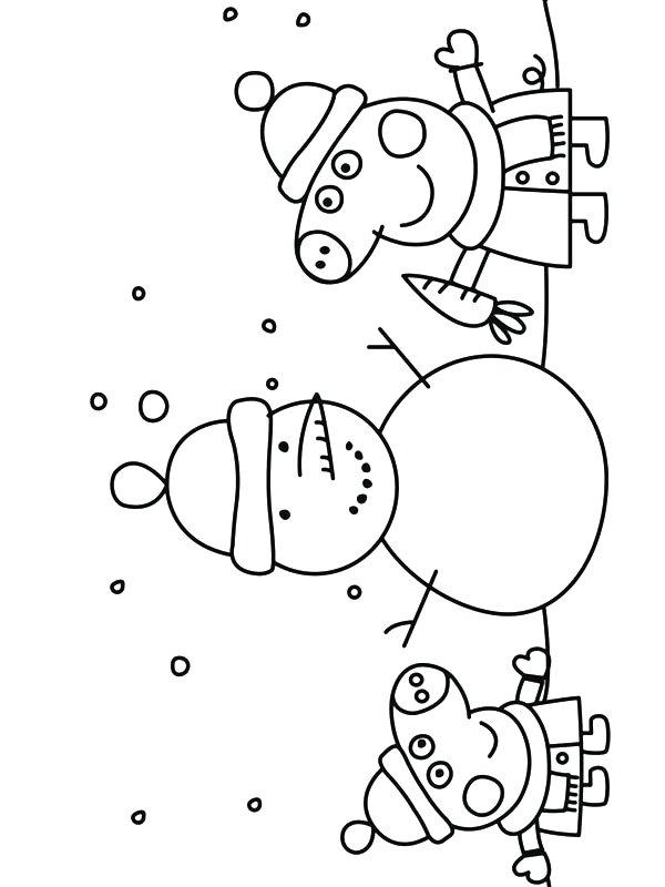 Ausmalbild Peppa Wutz und Schorsch  