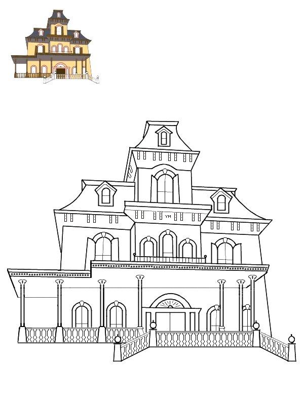 Ausmalbild Phantom Manor Disneyland  