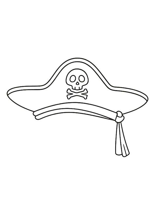 Ausmalbild Piratenhut  