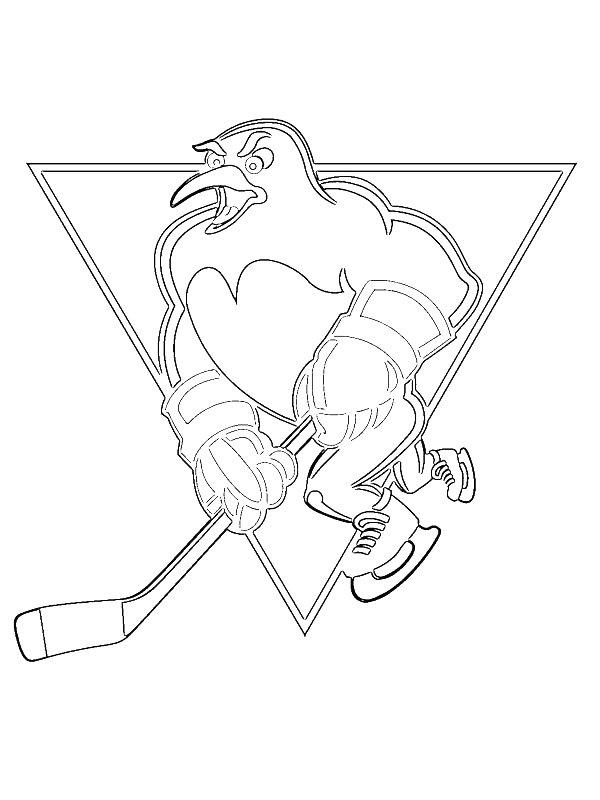 Ausmalbild Pittsburgh Penguins  