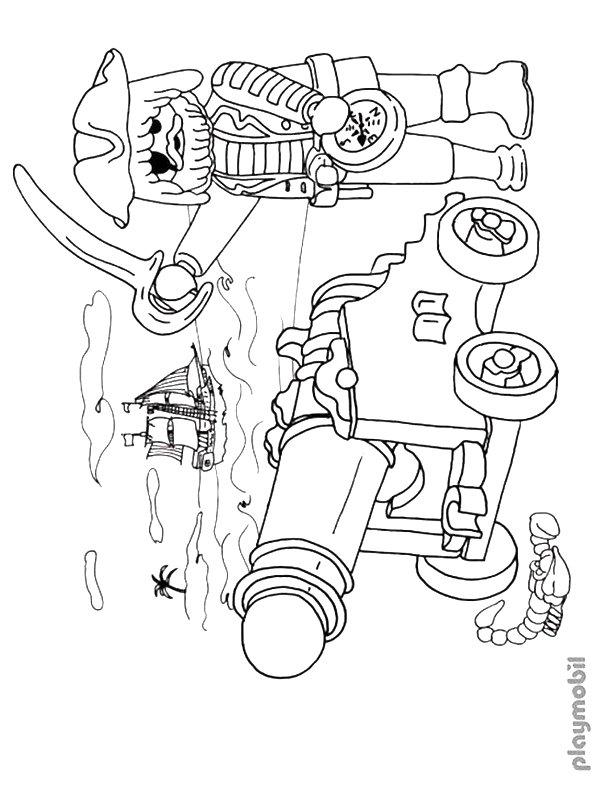 Ausmalbild Playmobil Pirat  