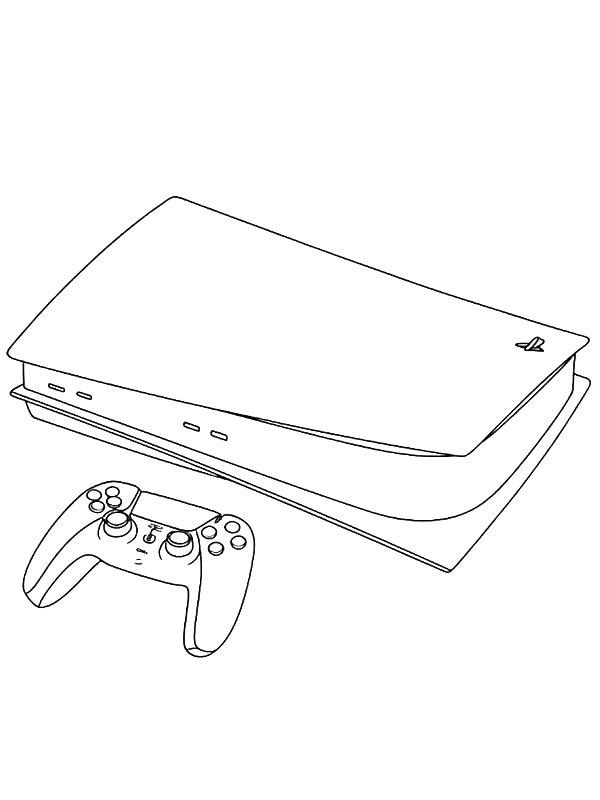 Ausmalbild PlayStation 5  