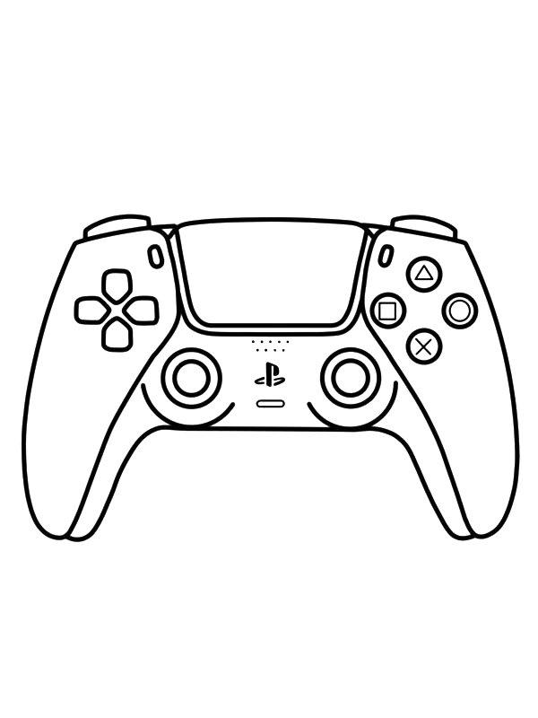 Ausmalbild Playstation Controller  