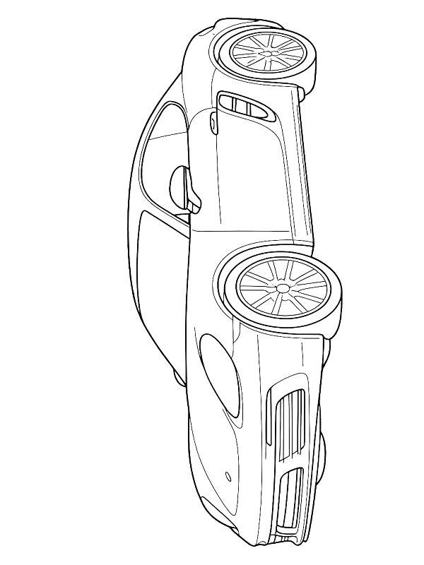 Ausmalbild Porsche 718 Cayman  