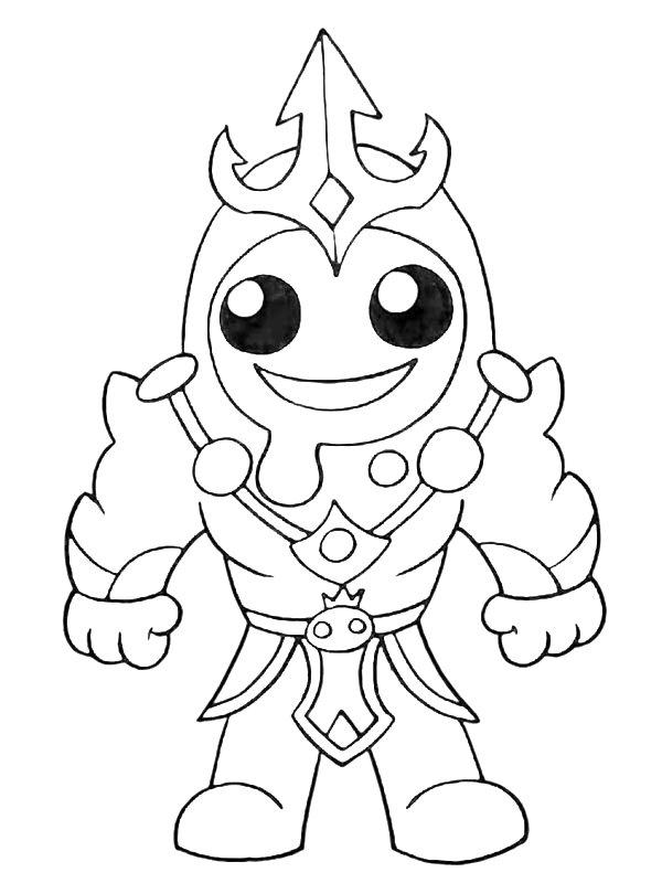 Ausmalbild Poseidon Fortnite  