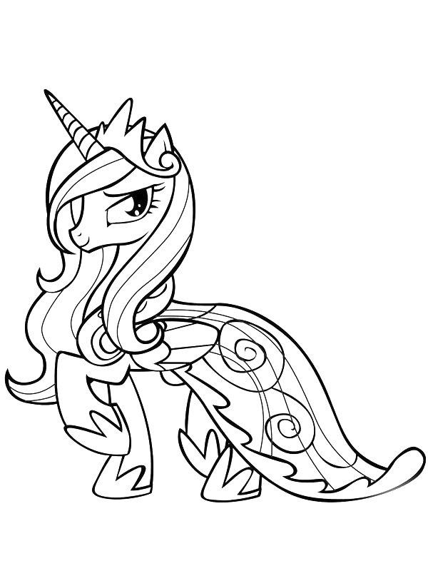 Ausmalbild Prinzessin Cadance  