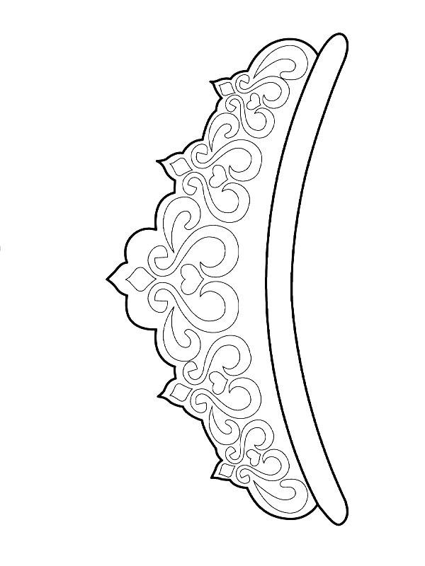 Ausmalbild Prinzessin Krone  