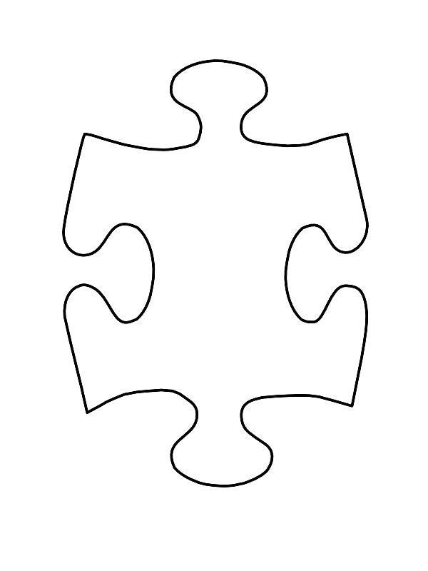 Ausmalbild Puzzleteil  