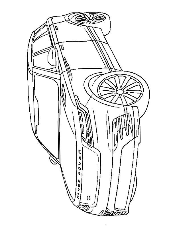 Ausmalbild Range Rover Velar  