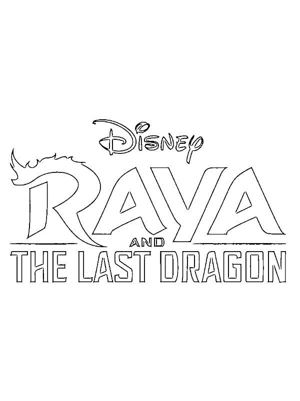 Ausmalbild Raya und der letzte Drache logo  