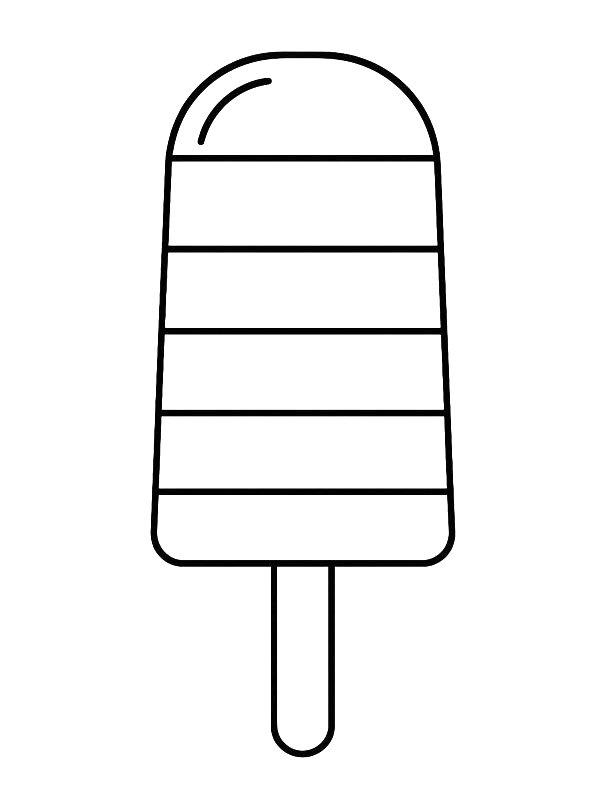 Ausmalbild Regenbogen-Eis  