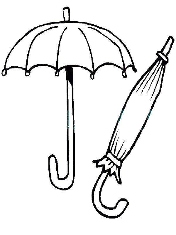 Ausmalbild Regenschirm  