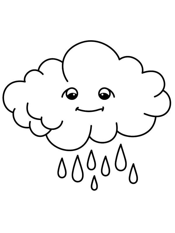 Ausmalbild Regenwolke  