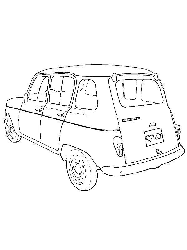 Ausmalbild Renault 4  
