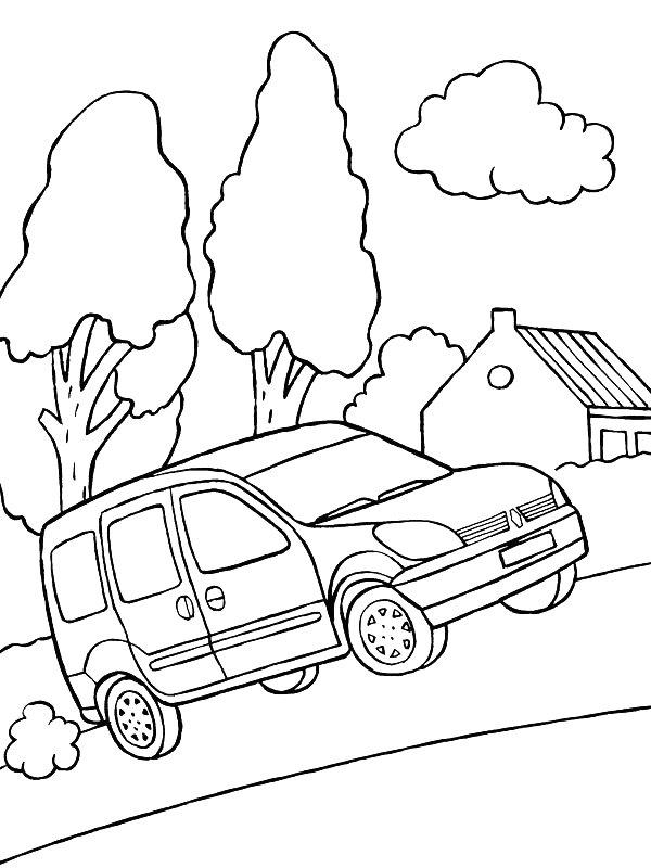 Ausmalbild Renault Kangoo  