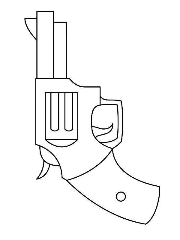 Ausmalbild Revolver  