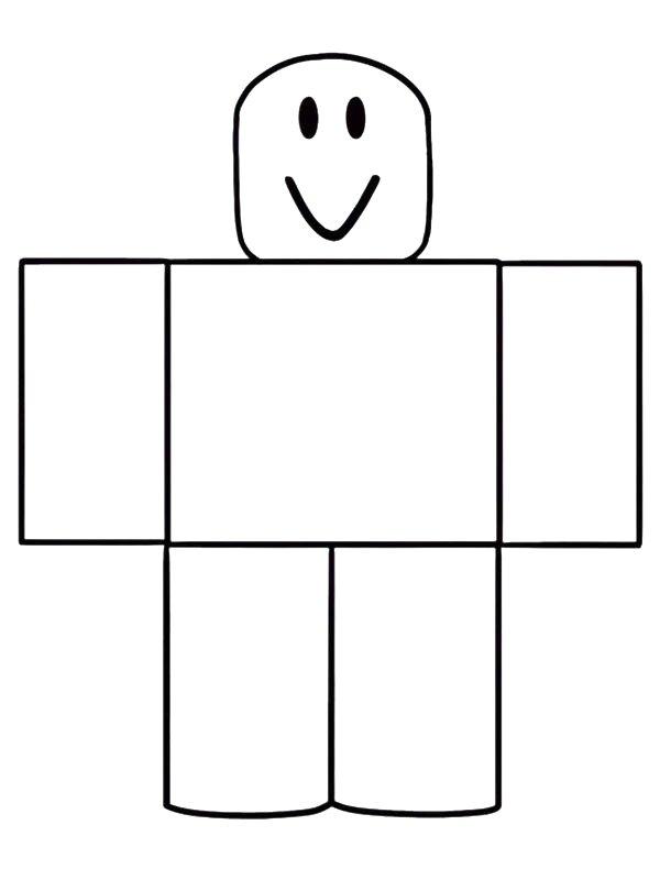 Ausmalbild Roblox Noob  