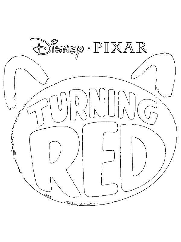 Ausmalbild Rot logo  