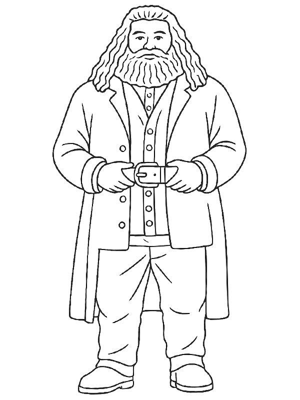 Ausmalbild Rubeus Hagrid  
