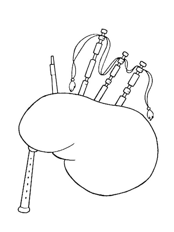 Ausmalbild Sackpfeife  
