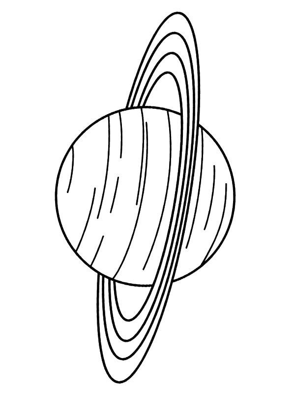 Ausmalbild Saturn  