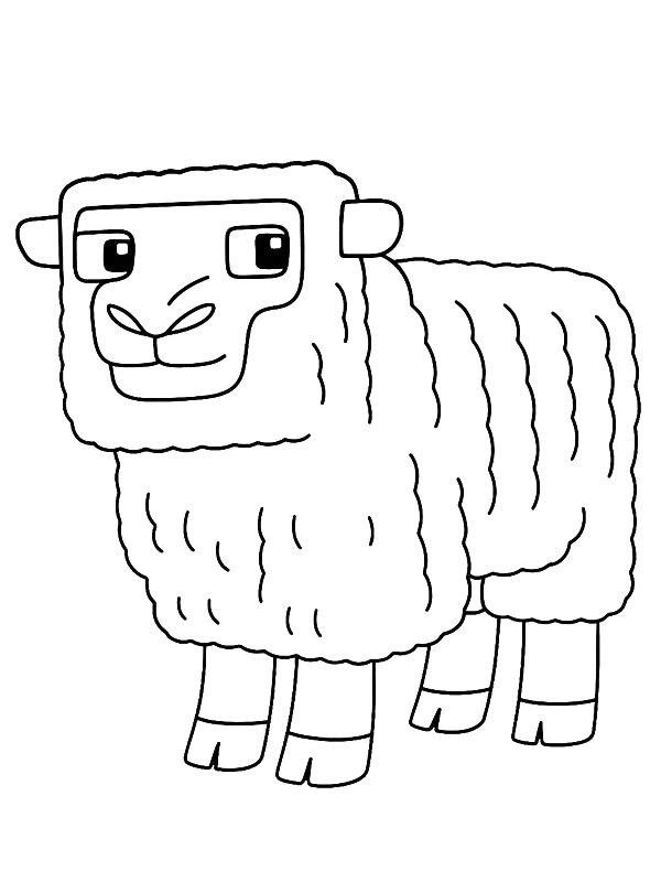 Ausmalbild Schaf Minecraft movie  