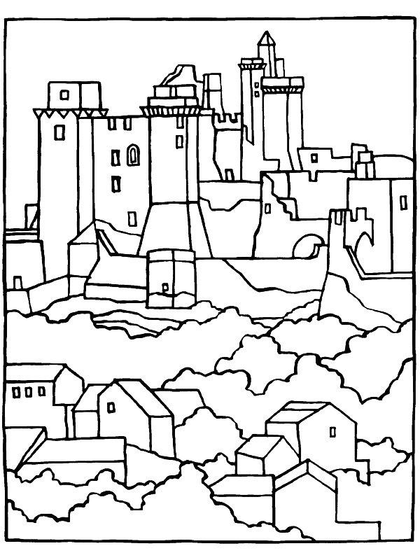 Ausmalbild Schloss Bonaguil  