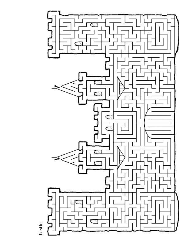 Ausmalbild Schloss Labyrinth  