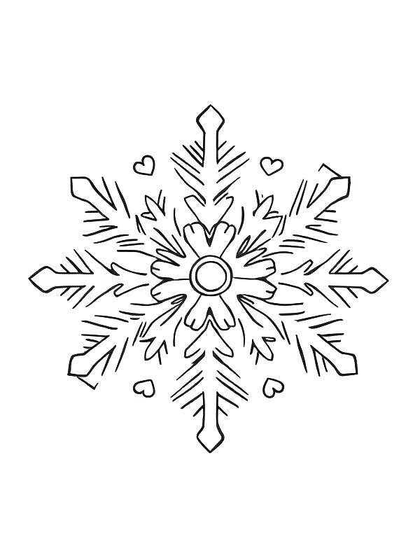 Ausmalbild Schneeflocke  