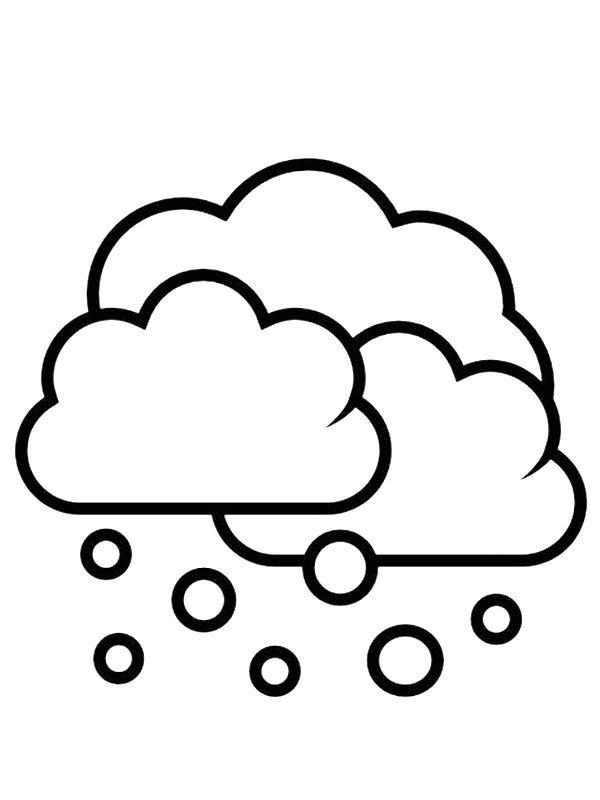 Ausmalbild Schneewolke  