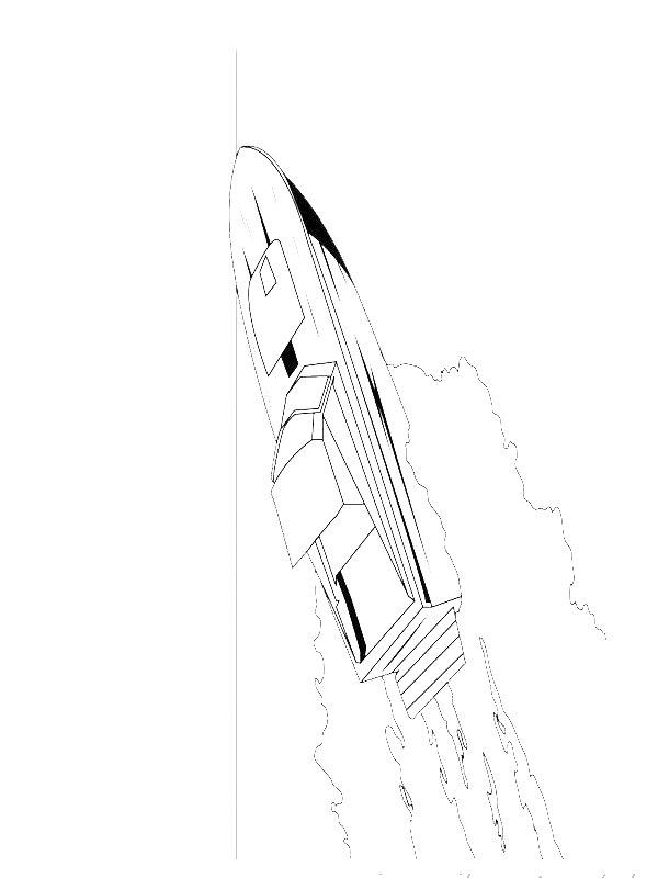 Ausmalbild Schnellboot  