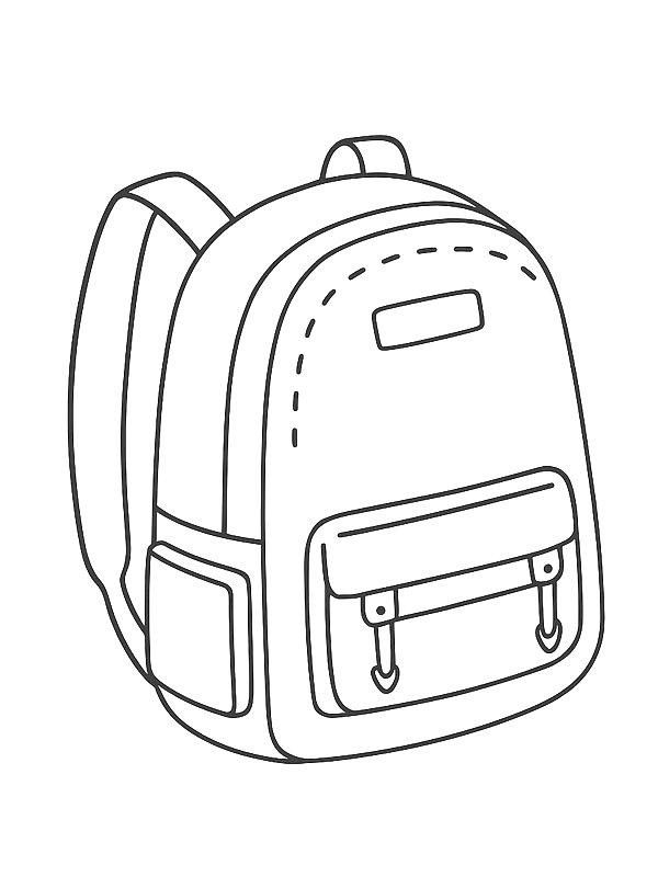 Ausmalbild Schultasche  