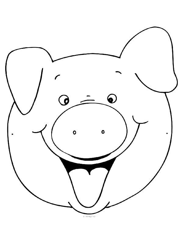 Ausmalbild Schweinekopf  