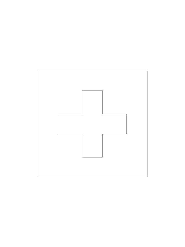 Ausmalbild Schweizer Flagge  