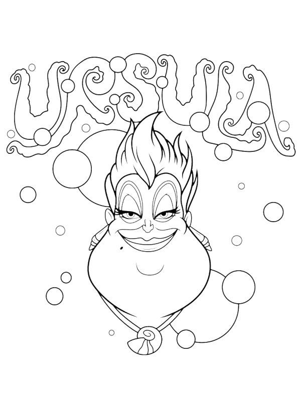 Ausmalbild Seehexe Ursula  