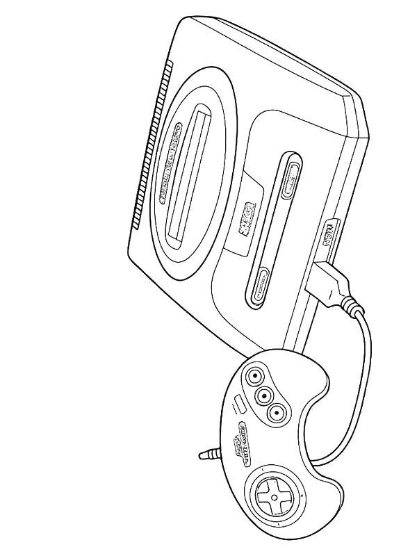 Ausmalbild Sega Mega Drive  